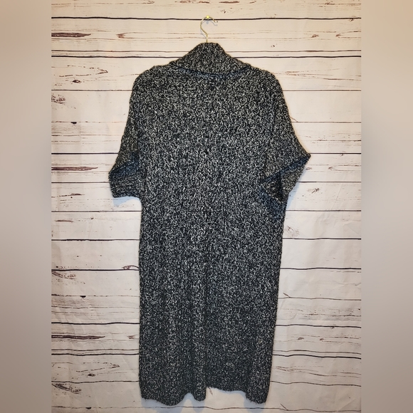 White House Black Market longline duster XS marled open cardigan short sleeve - Picture 3 of 6